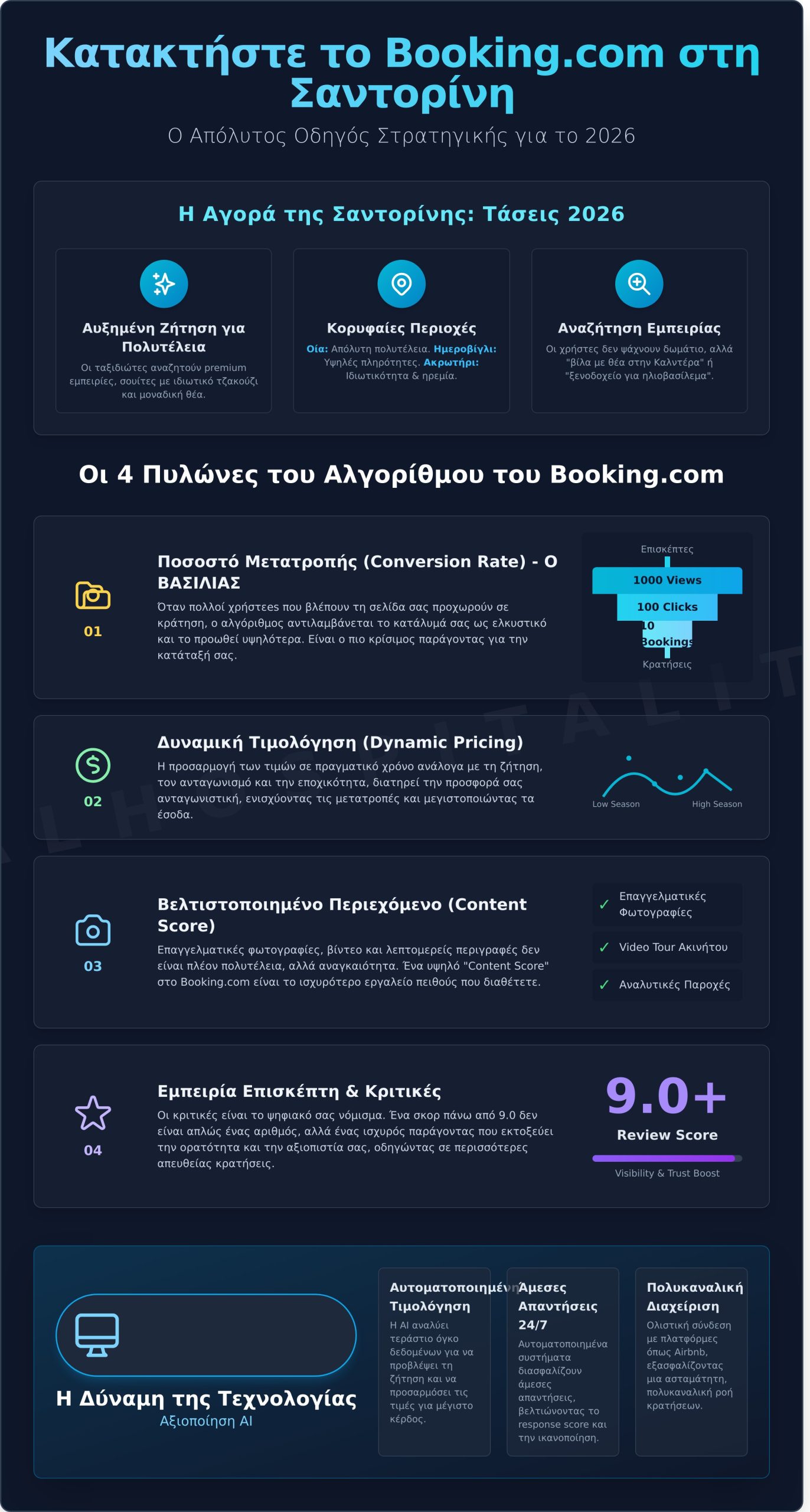 Santorini Booking 2026: Ο Απόλυτος Οδηγός για Ιδιοκτήτες και Επενδυτές - Infographic