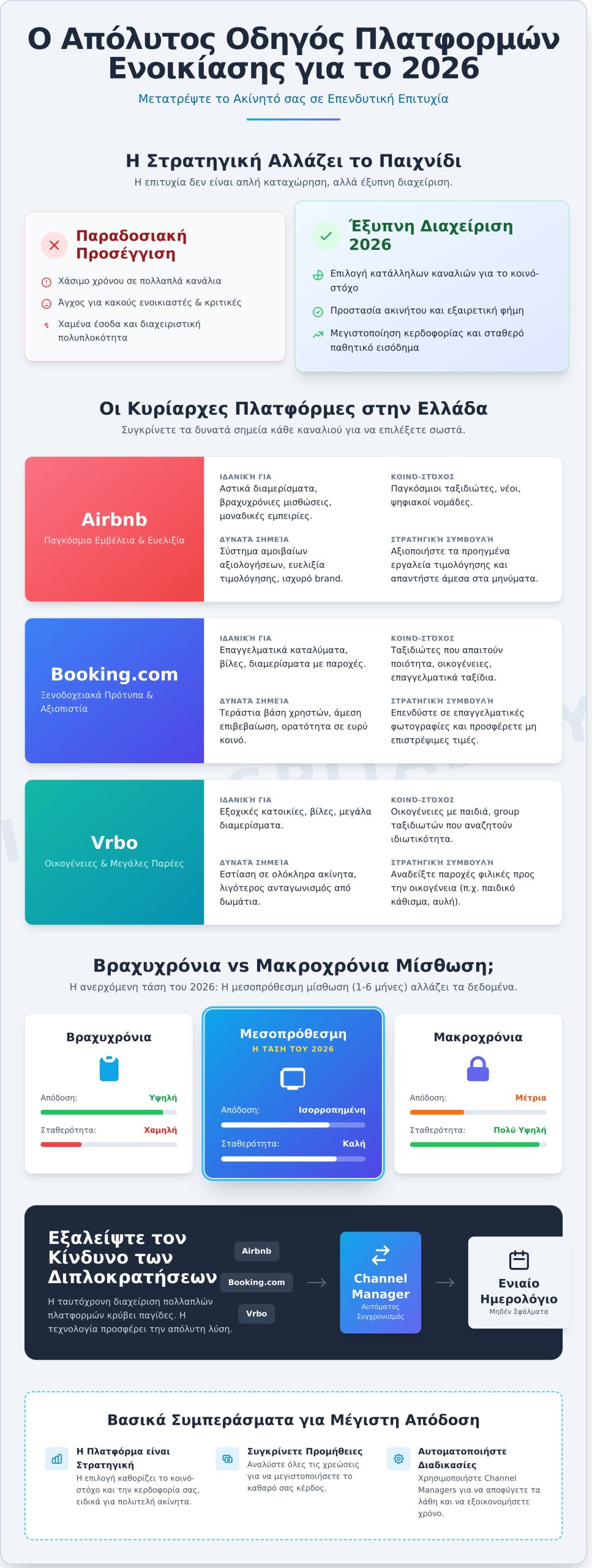 Πλατφόρμες Ενοικίασης Σπιτιών 2026: Ο Απόλυτος Οδηγός για Ιδιοκτήτες Ακινήτων - Infographic